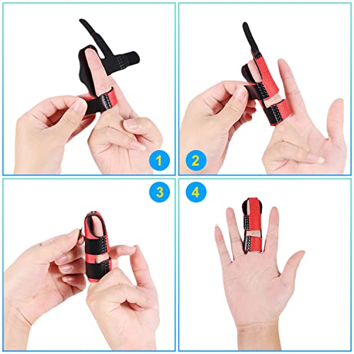 4-Pack Finger Splints for Arthritis & Pain Relief - Adjustable Support