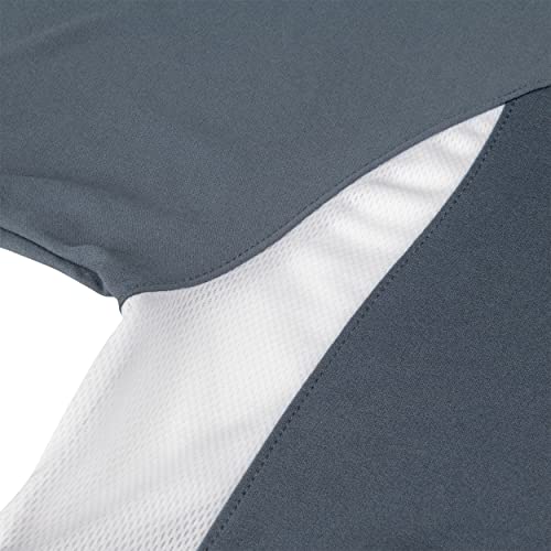 Champro Men's Wild Card 2-Button Baseball/Softball Jersey - 3X-Large, Graphite, White