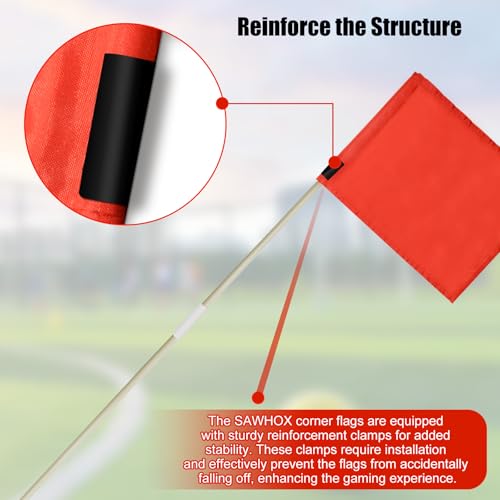 67-Inch Soccer Corner Flags Set of 4 - Durable & Portable
