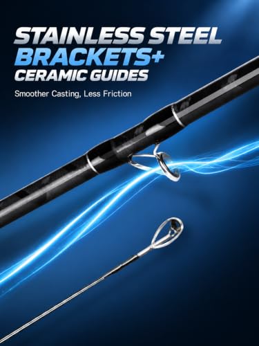 Jenseits 7' Medium Heavy Spinning Fishing Rod & Reel Combo - Saltwater Ready