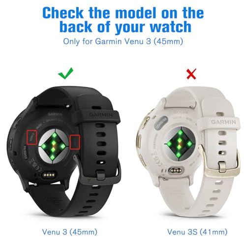 Garmin Venu 3 45mm Screen Protector Case - 3 Pack