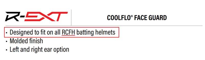 Rawlings | R-EXT COOLFLO Batting Helmet Face Guard Fits All (RCFH)