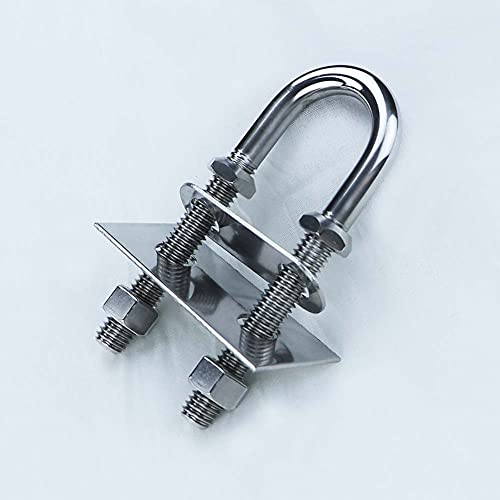Stainless Steel Marine Bow Eye Tie Down U Bolt - 4 Inch, 2 Pack