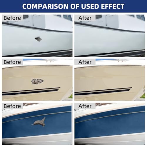 Marine Fiberglass Repair Kit for Boats - Gel Coat & Epoxy Filler