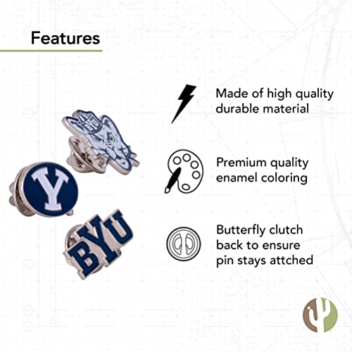 BYU Cougars Metal Lapel Pin - Enamel Finish Team Jewelry