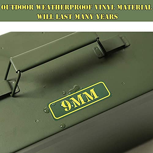 Ammo Can Vinyl Sticker Decals - .45 ACP - 20 Pack