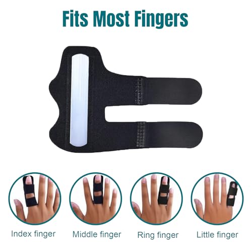 Trigger Finger Splint Brace - Adjustable Support for Arthritis & Sprains - Black