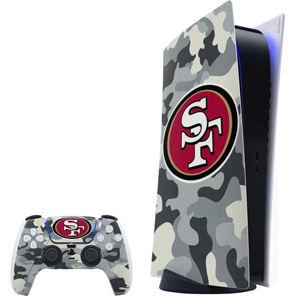 San Francisco 49ers Camo Skin for PS5 Bundle - Official NFL Design