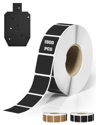1 Inch Self-Adhesive Target Paster Stickers - 1500 Pcs Black
