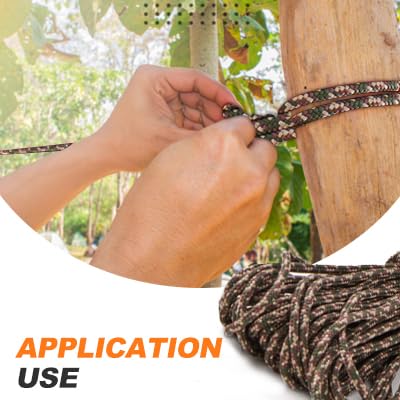 Solid Braided Polypropylene Utility Rope 1/4" x 50' - Camouflage