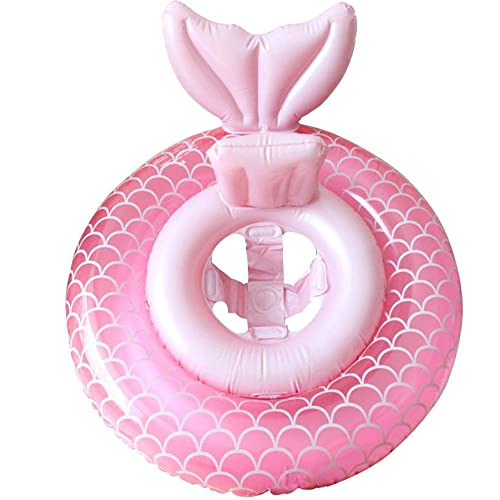 Baby Swimming Pool Float with Seat - Pink Mermaid Design