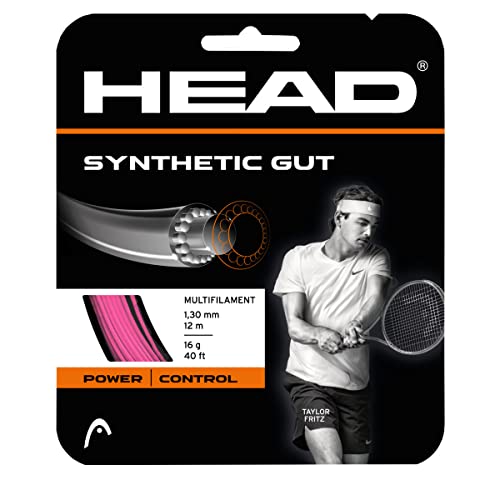 Tennis Racquet Strings - 16G Solid Core Nylon - Pink