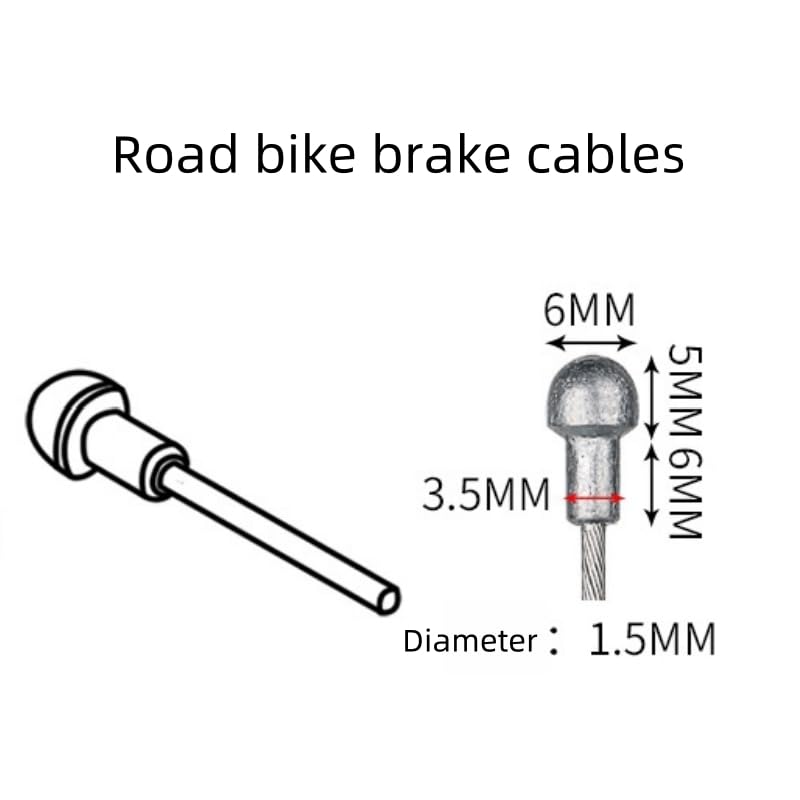 Road Bike Brake Cables - 4 Pcs Stainless Steel Inner Line Kit (1.7M)
