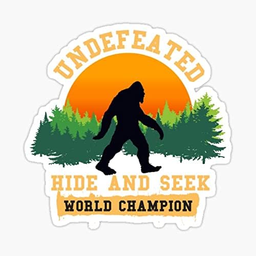 Sasquatch Bigfoot Sticker - 5-Inch Hide and Seek Champion Decal