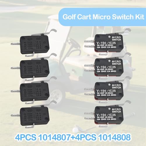 Golf Cart Micro Switch Kit 8-Piece for Club Car DS Precedent 1980-2025
