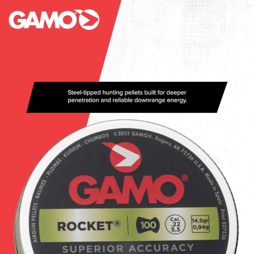 .22 Caliber Rocket Ballistic Tip Pellets - 100 Count