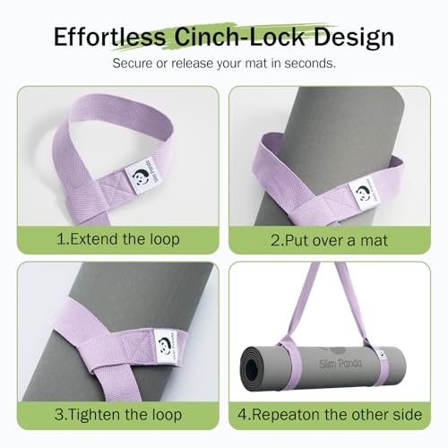 Yoga Mat Strap - Adjustable 72 Inch Carrier Sling - Light Pink
