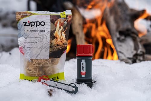 Zippo Tinder Shreds - Natural Water-Resistant Pine Fire Starter, One Size