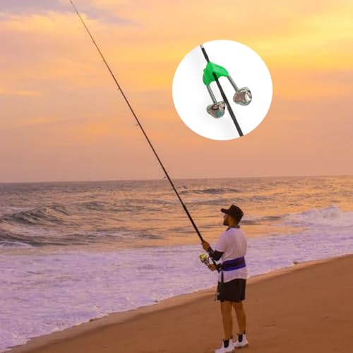 10-Pack Fishing Rod Alarm Bells - Clip-On Double Bell Bite Alert
