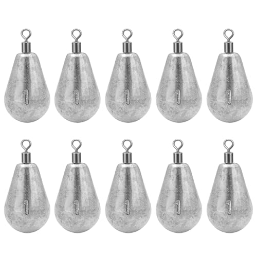 Long Casting Swivel Bell Sinkers - 1/8oz, 10pcs Fishing Weights