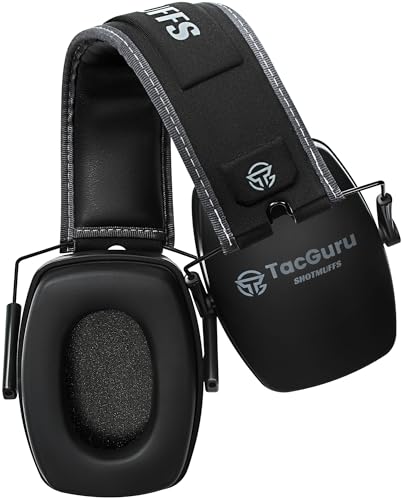 Passive Shooting Ear Protection Earmuffs - NRR 25dB - Black