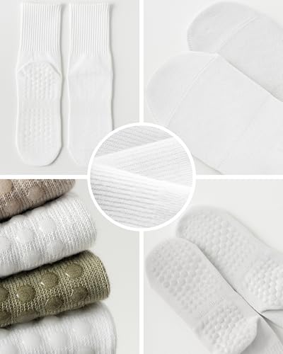3 Pairs Pilates Socks with Grips for Women Non Slip Grip Yoga Barre