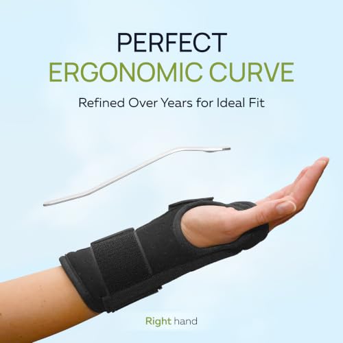 Carpal Tunnel Wrist Brace with Metal Splint for Pain Relief - L/XL