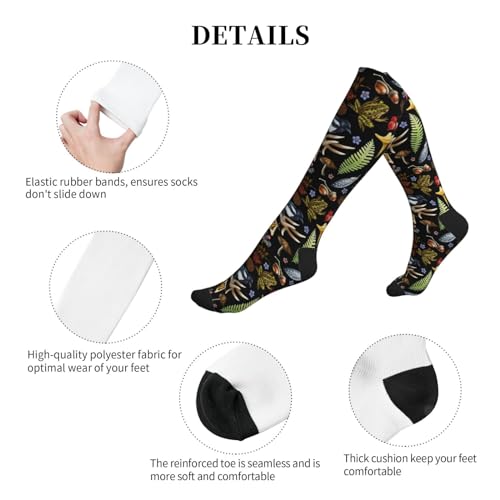 Compression Socks for Men & Women - Support Circulation - Watercolor Forest Bird