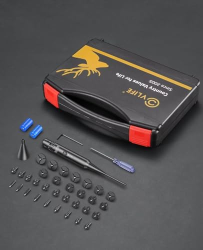 Laser Bore Sight Kit with 32 Adapters for 0.17 to 12GA Calibers
