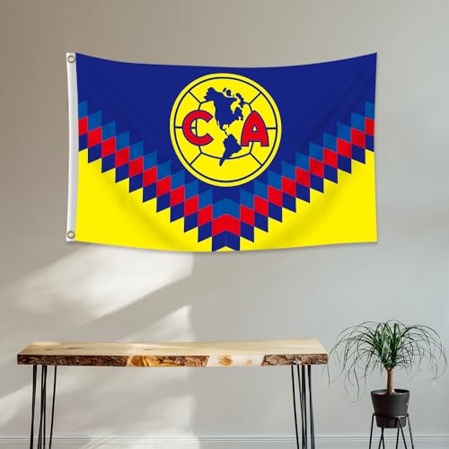 Konern 3x5 ft Double-Sided American Soccer Flag Banner Heavy Duty 150D Polyester