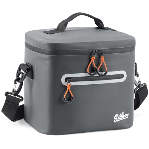 Sydioor Small Dark Gray Insulated Cooler Bag - 7 Can Size, Waterproof Lunch Box