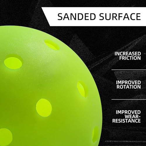 High Bounce Pickleball Balls - 3PC, Crack-Resistant, 40 Holes