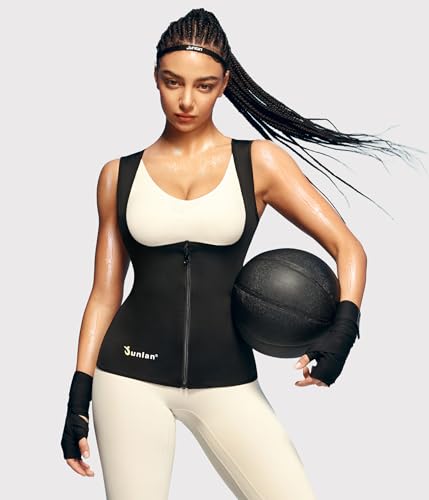 Women’s Sauna Suit Vest Waist Trainer - Lightweight Zipper Sweat Tank Top