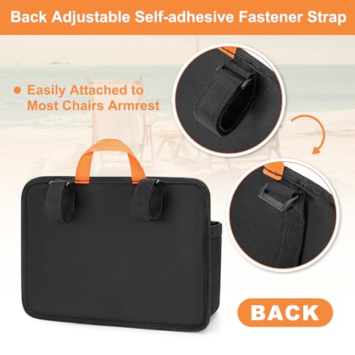 GRAOSO Beach Chair Cup Holders & Arm Organizer M - Waterproof Camping Accessory