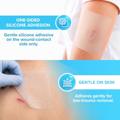Silicone Wound Contact Layer 3x4 Inch - Non-Adherent Dressing 20 Sheets