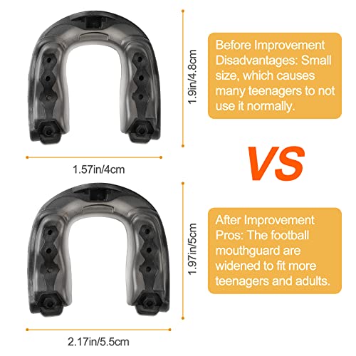2-Pack Youth Sports Mouth Guard with Strap - Black