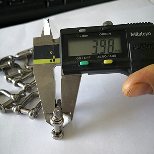 4mm Stainless Steel D-Shackle (JY-Marine) 316, 10 Pcs – Paracord Jewelry Hardware