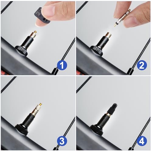 Presta Valve Core Repair Kit - 10 Valve Cores & Tools