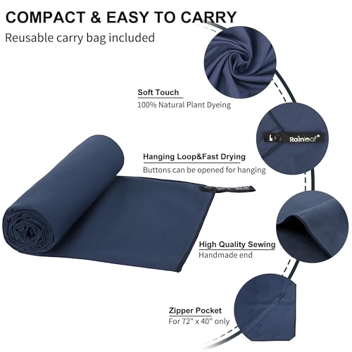 Rainleaf Microfiber Towel Quick Dry Camping & Travel Gym Towel.