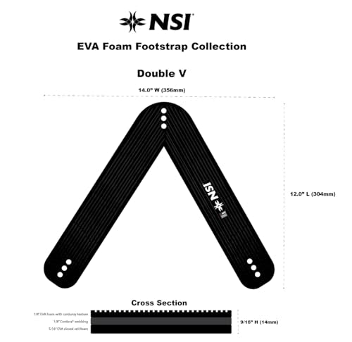 Double V Foot Strap - Lightweight EVA Foam - Black