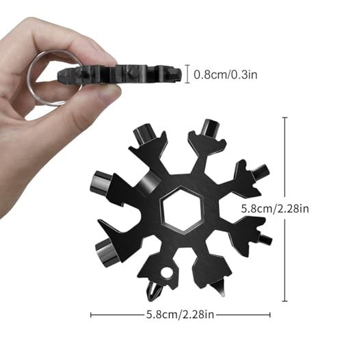 18-in-1 Snowflake Multi Tool - Stainless Steel, Silvery