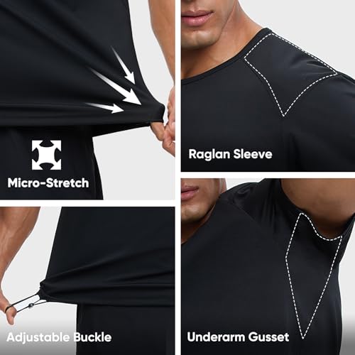 Sauna Shirt for Men - X-Large Black Heat Trapping Vest for Weight Loss