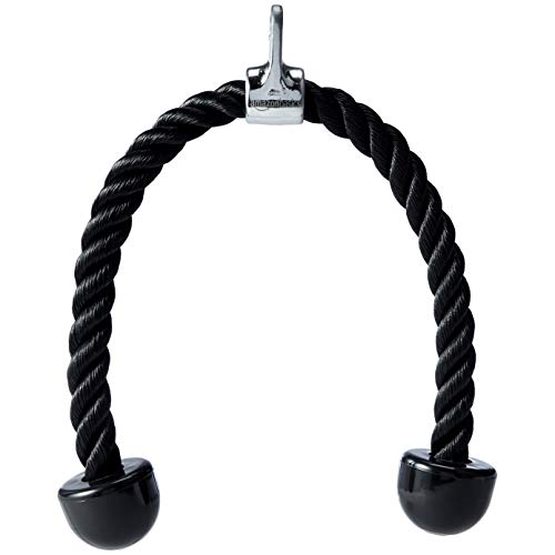 Amazon Basics Cable Handle and Rope Attachments for Weight Machines - D Handles & Nylon Rope