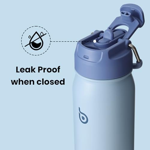16 oz Stainless Steel Sports Water Bottle with Pill Holder, Vacuum Insulated