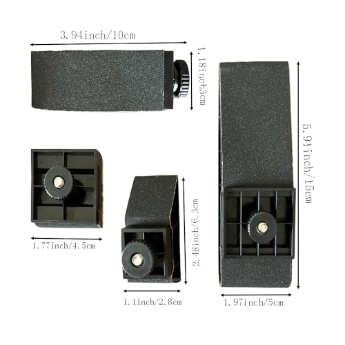 4 Pcs Plastic Sandpaper Block Hard, Black Hand Sander for Sanding Wood Leather