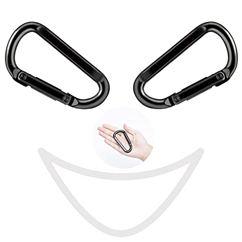 Heavy Duty Carabiner Clips - 4pcs Iron D-Ring Keychain Hooks for Outdoor Gear