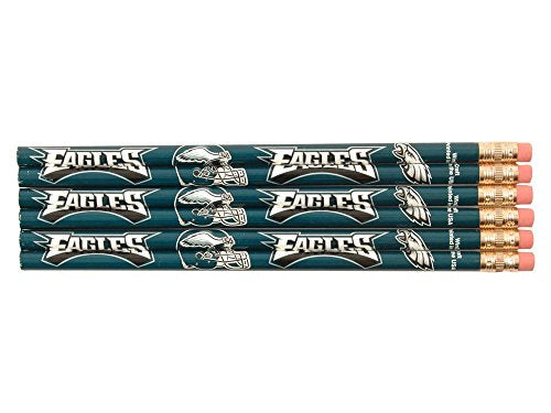 Philadelphia Eagles Pencils - 6 Pack of Officially Licensed Team Pencils