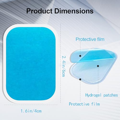 60 Pcs Gel Pads for Abs Stimulator - Replacement Sheets for EMS Trainer