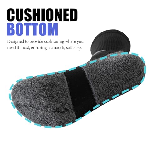 JOYNÉE 5/10 Pairs Mens Lightweight Athletic Crew Socks Cushioned