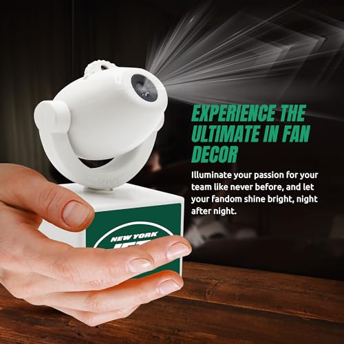 New York Jets LED Mini Spotlight Projector - Adjustable & Rechargeable